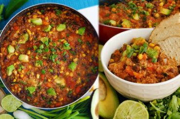 ONE POT MEXICAN QUINOA CHILI RECIPE | Easy, Cheap, & Vegan | Vlogmas Day 20