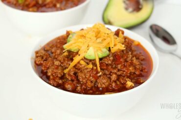 Keto Low Carb Chili Recipe - Crock Pot or Instant Pot (Paleo)