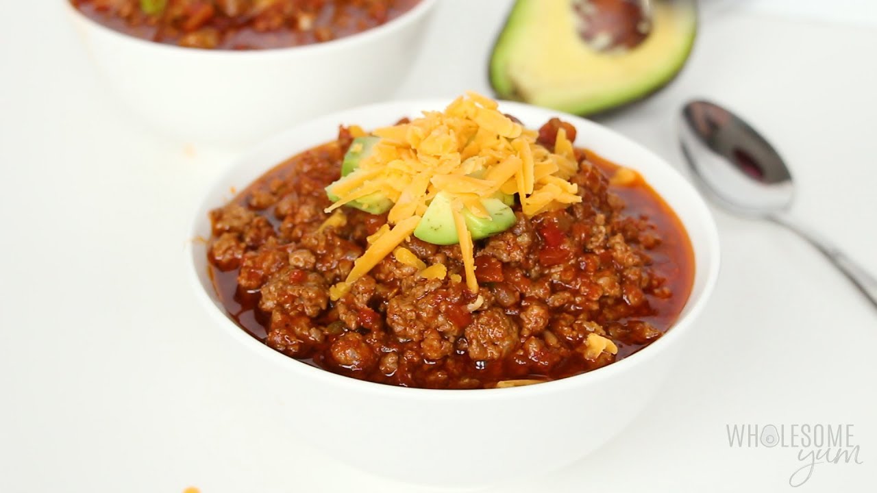 Keto Low Carb Chili Recipe Crock Pot or Instant Pot (Paleo) Chili Chili