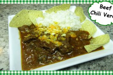 Beef Chili Verde Recipe ~ My Way ~ Mexican Green Chili