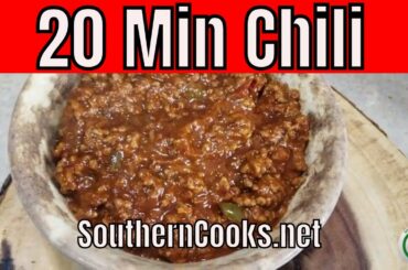Homemade Chili Recipe - 20 Minute Chili - No Beans