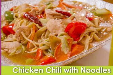 Chicken Chili with Noodles Chinese Food Recipe in Urdu Hindi - RKK