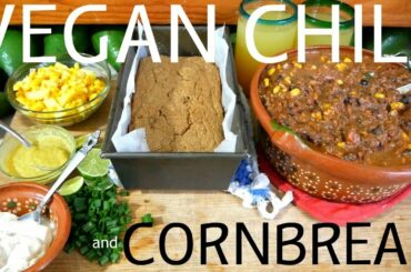 My Best Chili Recipe with Cornbread (Vegan, GF, Oil-Free Opt)