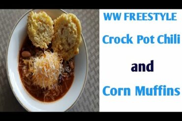 Weight Watchers Freestyle Crock Pot Chili and Corn Muffin Recipe!