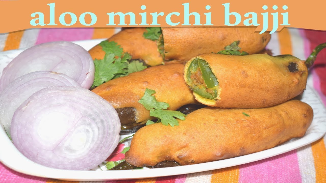 stuffed mirchi bajji molagai bajji non spicy BIG green chili recipe