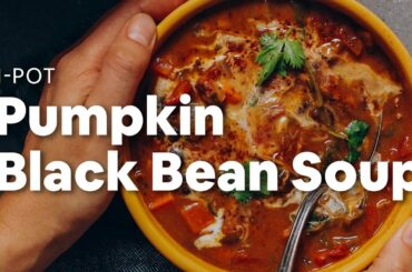 1-Pot Pumpkin Black Bean Soup | Minimalist Baker Recipes