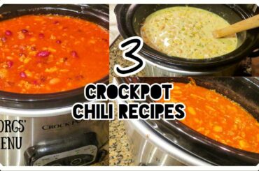 EASY CROCKPOT MEALS! | Chili THREE Ways