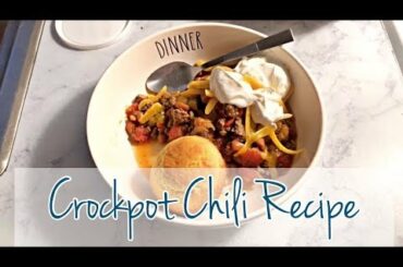 SUPER EASY CROCKPOT CHILI RECIPE! | SECRET INGREDIENT!