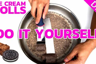 Ice Cream Rolls - DIY RECIPE | How to make Ice Cream Rolls at home - with Oreo & Brownie