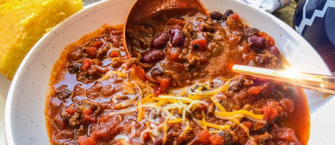 Chili en Olla Crockpot 👌🏻 Receta de mi Suegra Sandy