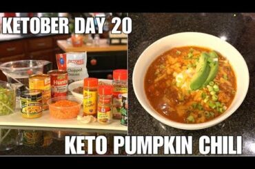 KETOber Day 20 | Keto/Low Carb Pumpkin Chili | Easy, Delicious, & Perfect for Fall | Giveaway!