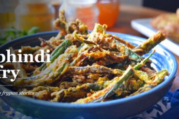 Crispy Bhindi Fry Recipe | Special Diwali Dinner Recipes | Easy Lunch Recipes Indian