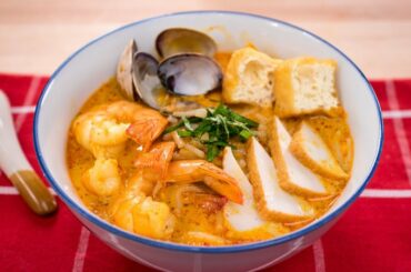 Laksa Recipe - Singaporean Curry Noodle Soup (Laksa Lemak) | Asian Recipes
