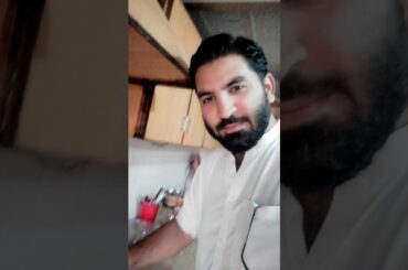 Yahya bhai making dry chicken chili with my wife