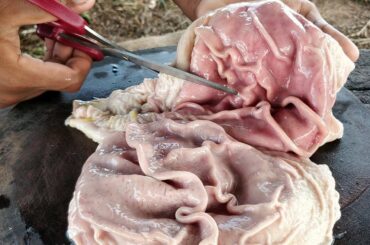 Pig Stomach Fried Pineapple Recipe | Kdeb Cooking