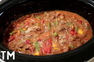 EASY Slow Cooker Beef Chili Recipe