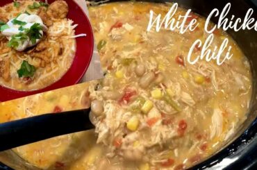 Chunky White Chicken Chili - Crockpot or Stove!