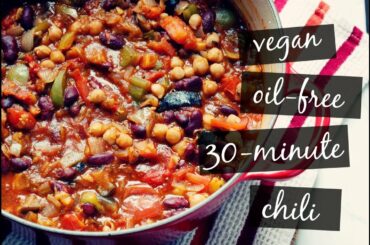 THE BEST Vegan Chili // oil-free, cheap, ready in 30 minutes