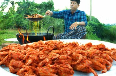 ANGRY BIRD FRY | Tasty Quail Fry Recipe | Kaadai Chilli Cooking skill | Village Food Channel