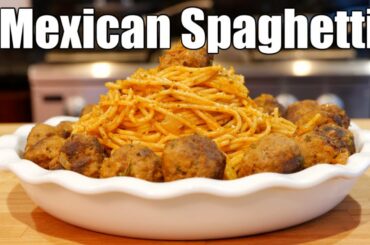 The Best Mexican Style Spaghetti and Meatballs | Simple Easy Recipe