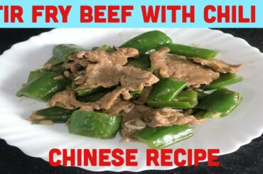 Stir Fry Beef With Chili Chinese Recipe