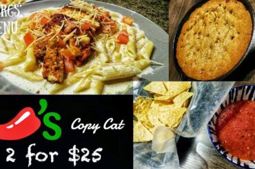 COPYCAT RECIPES! | Chili's 2 for $25: Salsa, Pasta & Cookie Skillet