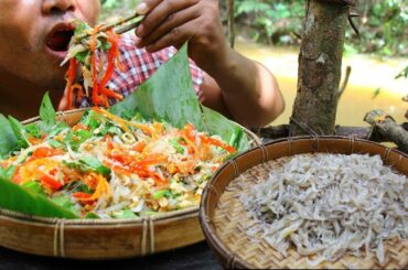 Cooking Baby Shripm with Chili Recipe   Cook prawm mix mango salad for Food