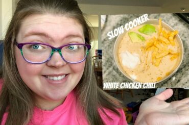 Cook With Me|| Slow Cooker White Chicken Chili Recipe|| Collaboration