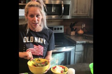 White bean chili, potatoes, and Chicken