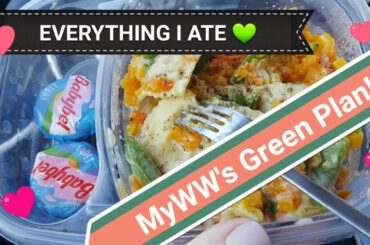EVERYTHING I Ate to Lose Weight on MyWW's GREEN 💚 Plan | Food Vlog