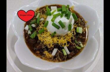 VENISON AND BLACK BEAN CHILI AIR FRYER