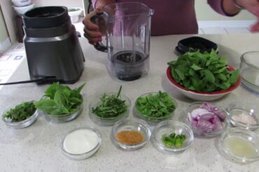 Tulsi Chutney Recipe | Rosemary Salsa Chutney | Green Onion Chili Chutney