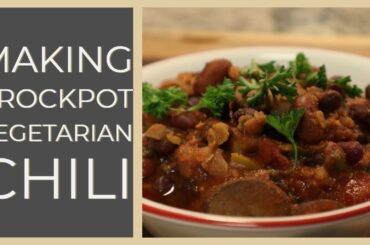 Making Vegetarian Chili // At Home Vlog