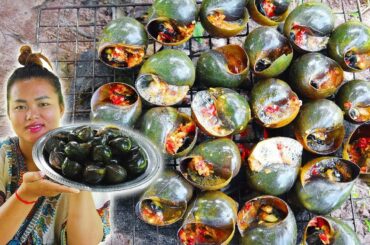 Yummy Cooking Grilled Snails with Chili sauce, How to Cook Snails Recipe
