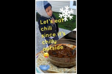 Quick 20 Min Meal/ Chili Since It’s Chilly ❄️ Outside