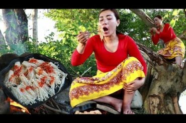 Yummy Cooking Mushroom with Chili recipe-Cooking Mushroom for lunch eating delicious-My food DailyII