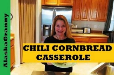Chili Cornbread Casserole- Pantry Clean Out Recipe