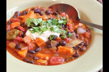 Sweet Potato & Black Bean Chili - Help Fight Childhood Malnutrition!