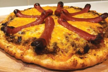 How to make Chili Cheese Dog Pizza - WEIRD WILD PIZZA