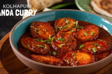kolhapuri Egg Curry Recipe - Egg Masala curry - Anda Rassa