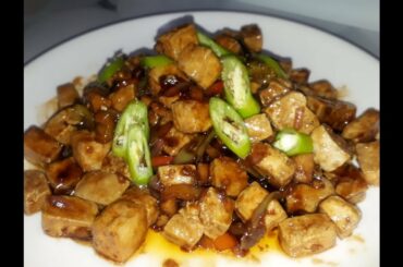 Chili Tofu in oyster sauce//misis raketera/my own version of tofu in oyster sauce