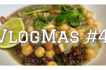 Cook With Me | Salsa Verde Chickpea Chili | Forks Over Knives Recipe | Vegan | VlogMas #4