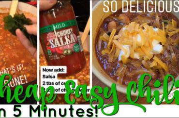 Cheap Easy Chili in 5 Minutes! ~ Easy Frugal Zero Waste Recipe