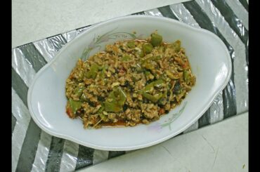 Beef Shimla Mirch Keema Recipe By our mommy's kitchen.