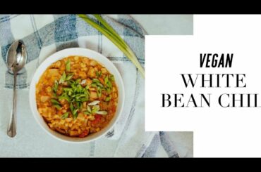 VEGAN WHITE BEAN CHILI | VEGAN RECIPE | COOK DINNER WITH ME