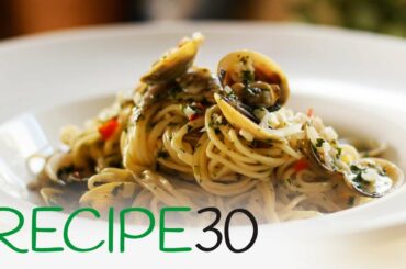 Vongole Clam Shell Pasta - Vongole Linguine with chili and garlic