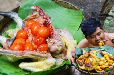 Cooking Red Egg Chicken Recipe - Grilled Chicken Red egg eat with Chili Sauce