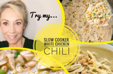 COOK WITH ME l SLOW COOKER WHITE CHICKEN CHILI l FALL COMFORT FOOD
