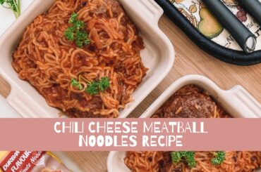 How To Make Chili Cheese Meatball Noodles Recipe | South African YouTuber