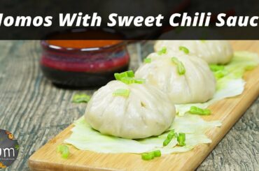 Lamb Momos With Sweet Chili Sauce